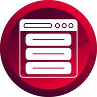 Web Menu Glyph Button Icon vector