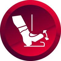 Toe Drop Glyph Button Icon vector