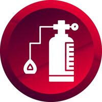 Oxygen Tank Glyph Button Icon vector