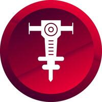 Jackhammer Glyph Button Icon vector