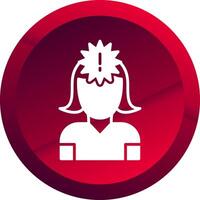 Panic Glyph Button Icon vector