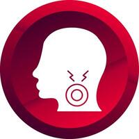 Breath Glyph Button Icon vector