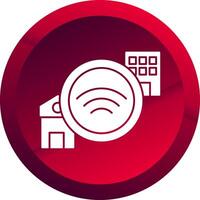 Hybrid Work Glyph Button Icon vector