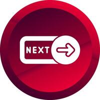 Next Glyph Button Icon vector