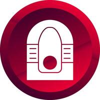 Portable Toilet Glyph Button Icon vector