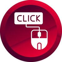 Click Glyph Button Icon vector