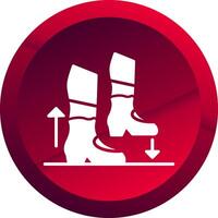 Step Glyph Button Icon vector