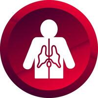 Spinal Cord Glyph Button Icon vector