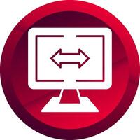 Gap Measurement Glyph Button Icon vector