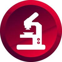 Microscope Glyph Button Icon vector