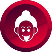 Drooling Glyph Button Icon vector