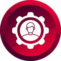 Customer Relationship Glyph Button Icon vector