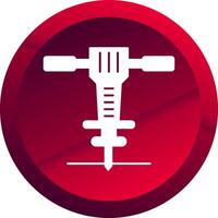 Jackhammer Glyph Button Icon vector