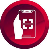 Scanner Glyph Button Icon vector