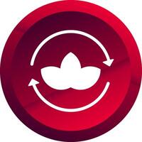 Zero Waste Glyph Button Icon vector