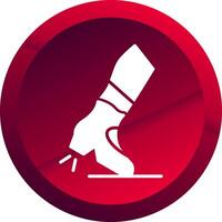 Flamenco Tap Glyph Button Icon vector