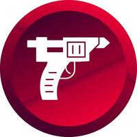 Glue Gun Glyph Button Icon vector