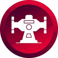 Bench Grinder Glyph Button Icon vector