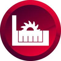 Table Saw Glyph Button Icon vector
