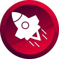 Startup Glyph Button Icon vector