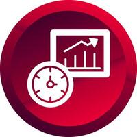 Time To Market Glyph Button Icon vector