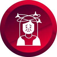 Dizziness Glyph Button Icon vector