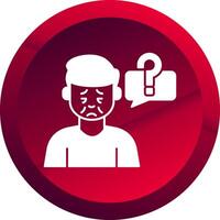Parkinson Glyph Button Icon vector
