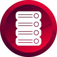 Server Glyph Button Icon vector