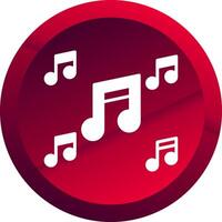 Music Glyph Button Icon vector