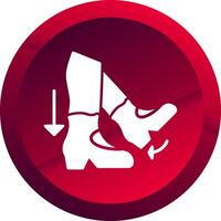Step Back Glyph Button Icon vector