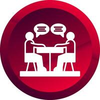 Discussion Glyph Button Icon vector