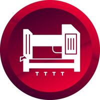 Nail Gun Glyph Button Icon vector