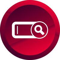 Search Glyph Button Icon vector