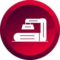 X Ray Scanner Glyph Button Icon vector