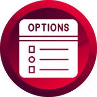 Options Glyph Button Icon vector