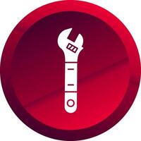 Adjustable Wrench Glyph Button Icon vector