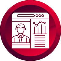 OnGlyph Button Web Presentation Glyph Button Icon vector
