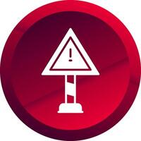 Risk Glyph Button Icon vector