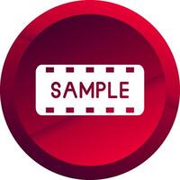 Sample Glyph Button Icon vector