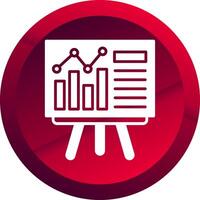 Presentation Glyph Button Icon vector