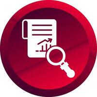 Research Glyph Button Icon vector