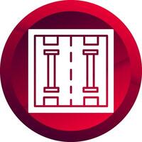 Lane Glyph Button Icon vector