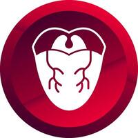 Tongue Glyph Button Icon vector