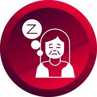 Insomnia Glyph Button Icon vector