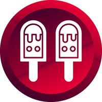 Ice Cream Glyph Button Icon vector