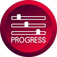 Progress Glyph Button Icon vector