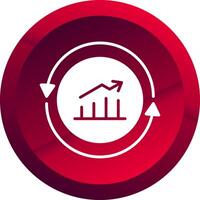 Performance Glyph Button Icon vector