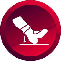 Heel Dig Glyph Button Icon vector