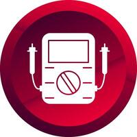 Voltmeter Glyph Button Icon vector