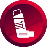 Inhaler Glyph Button Icon vector